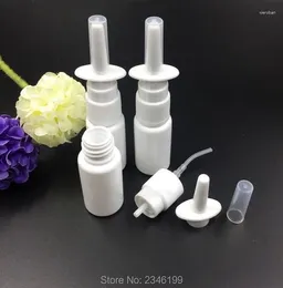 Storage Bottles 5ML 10ML 15ML 20ML 30ML 50ML 100pcs/Lot White Plastic Spray Bottle DIY Oral Nasal Container Empty Packing Sprayer