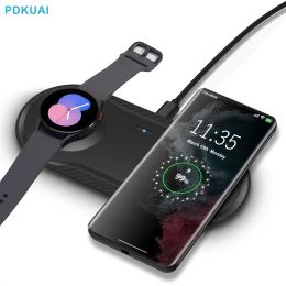 Chargers 20W 2 in 1 Wireless Charger for Samsung S23 S22 Dual Seat Fast Charging Dock Station for iPhone 14 13 12 11 Pro Max XR XS X 8