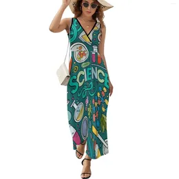 Casual Dresses Science Education Dress Street Fashion Bohemia Long Female Kawaii Graphic Maxi Gift Idea