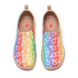Casual Shoes UIN 2024 Spring Women Flat Ladies Round Toe Art Painted Travel