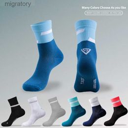 Men's Socks Coloured quick drying mens and womens sports socks suitable for marathon running fitness training exercise outdoor all season fine socks yq240423