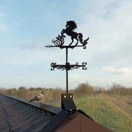 Garden Decorations Horse Weathervane Wind Direction Indicator European Style Weather Vane For Roof Patio