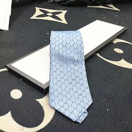 2024 New Men Ties fashion Silk Tie 100% wedding tie Mens luxury necktie damier quilted ties plaid designer tie silk tie with box black blue white