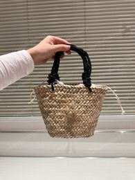 Designer Basket Straw Bag Loes Fashion tote package bag 16CM Hand Woven Cross Body Open Beach Handbag Ladies Summer bag high quality WYG