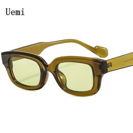 Sunglasses New Fashion Can Square Mens Sunglasses Retro Small Frame Designer Sunglasses Ins Trend Shadow UV400 Glasses J240423
