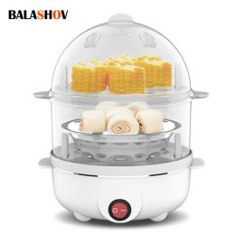 Appliances Electric Egg Cooker Double Multifunction Layers Egg Boiler Corn Milk Rapid Breakfast Cooking Egg Steamer Appliances Kitchen