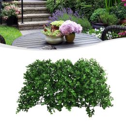 Decorative Flowers 1pc Artificial Turf Plant Mat Greenery Wall-Hedge Grass Fence Foliage Panel Garden Els Living Rooms Home Wall Decoration