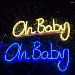 Table Lamps Led Night Light Neon Oh-baby Usb/battery Operated Desktop Decoration Non-glaring Sign Lamp For A Unique