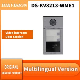 Doorbells Hikvision DSKV8213WME1(B) Video Intercom Door Bell Wireless Card Read PoE Power Villa Outdoor Phone