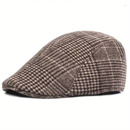 Berets Retro Plaid Breathable Absorbent Paperboy Cap Spring Outdoor Street Sports French Artist Style Comfotable Hats