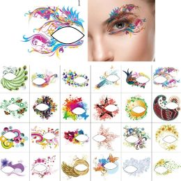 Tattoos 1pc Fashion Women Temporary Eye Tattoo Sexy Makeup Eyeliner Eyeshadow Sticker Eye Tattoo Flash Carnival Makeup Eye Decal