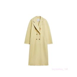 Casaco de casaco de grife casaco de cashmere de luxo max mara amarelo casaco