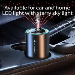 Humidifiers Smart car humidifier essential oil diffuser air freshener mini diffuser aroma therapy with LED Colour lights Y240422