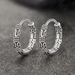 Earrings Vintage Simple Small Hoop Earrings Stainless Steel Hypoallergenic Earrings for Men Women Cool Indian Boho Jewelry