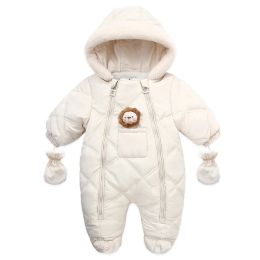 Coats Baby Girl Clothes With Gloves Winter Newborn Baby Romper Infant Clothing Set 2021 New Fashion Girl Snowsuit Boy Outwear 024M