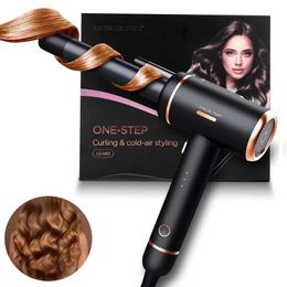 Hair Curlers Straighteners LESCOLTON automatic airconditioned curling iron 2in1 highspeed curler professional salon automatic rotating curling iron suitable f