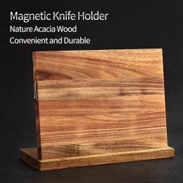 Storage XINZUO Wood Knife Holder Stand For Knives Cutlery Organiser Magnetic Knife Holder Kitchen Storage Shelf Knife With Antiskid Foot