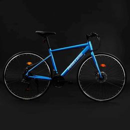 Bikes Road Bike 700c Aluminium alloy Racing Bicycle Straight Handlebar 21 Speed Student Adult Disc Brake Highway Gravel Bike Y240423