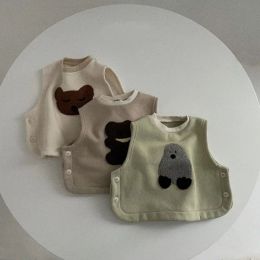 Coats Infant Baby Cartoon Small Animals Pattern Waistcoat Cute Toddler Kids Cotton Sleeveless Clothes Boys Girls Thicked Vest Tops