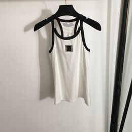 Fashion Sleeveless Camis Luxury Print T Shirt Sling Tops 2 Colors Cotton Camisoles Personality Quick Dry Tees Clothing