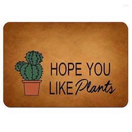 Carpets Funny Flannel Doormat Hope You Like Plants Door Mat Non Slip Backing Indoor Outdoor Rug