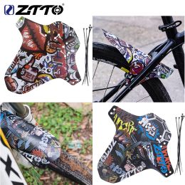 Lights ZTTO MTB Road Bike Mud Guard Lightweight Bicycle Fenders Wings Cycling Bike Front Rear Fender For Disc Brake AM DH Tyre Wheel