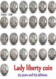 63pcs American complete set of lady liberty old color craft copy COINS art collect4722696