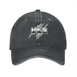 Ball Caps HKS Power And Sportser Performance Turbo Logo Baseball Cap Distressed Cotton Sun For Men Activities Adjustable Fit Hats