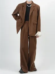 Men's Jackets Avant-Garde Style Clothes Brown Silhouette Suit