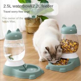 Feeding Automatic Pet Bowls Feeder Dog Water Bottle Food Container Dispenser Bowl For Puppy Cats Rabbit Pet Feeding Product