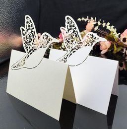 Cards Cut Carving PC60 With Birds Name Cards Weddings Seating Paper Party Table Decorations Tree Place For Laser Oqdkj4942067