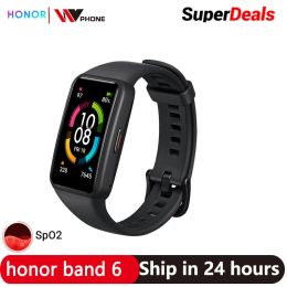 Wristbands Honour Band 6 Smart Bracelet 6 1.47" AMOLED Screen Blood Oxygen Smartband Fitness Tracker Bluetooth 5.0 SpO2