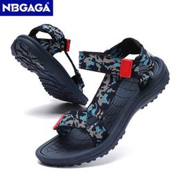 Slipper Breathable Sport Kids Boys Sandals Lightweight Outdoor 5-16Years Children Beach Shoe Casual Non Slip Sandals Y240423