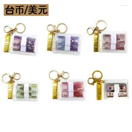 Keychains Custom 2D/3D Dollar Bill Keychain Currency Gold Bar Key Chain With