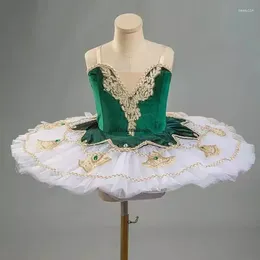 Stage Wear Green Ballet Short Skirt Children's Swan Lake Clothing Red Girl Dance