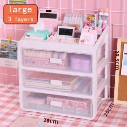 Bins Ins Desktop Storage Box Drawer Shelf Storage Box Container Rack Holder Organiser Cosmetic Stationery Kawaii Desk Rack