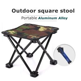 Accessories 28x28cm Aluminium Alloy Thickened Bench Stool Mare Ultralight Outdoor Camping Picnic Fishing Small Chair Portable Folding Stool