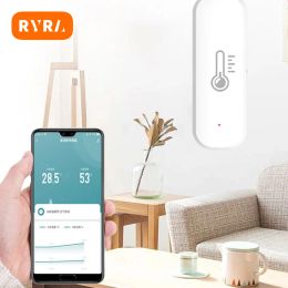 Control Tuya WiFi Temperature Humidity Sensor Smart Life APP Remote Monitor With Alexa Google Assistant No Hub Required Smart HomeWork