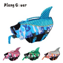 Vests Shiny Dog Swimming Wear Safety Clothes Vest Swimming Suit Outdoor Pet Dog Float Life Jacket Vest XS2XL