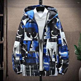 Men's Jackets Hooded Men Coat Hip-hop Style Jacket Stylish Outerwear Fashionable With Cuffed Wrist Closures For A