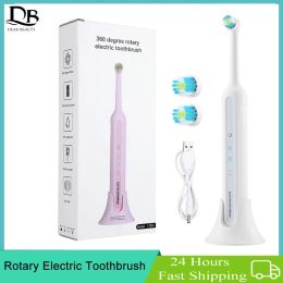 Heads Rotary Electric Toothbrush With Base High Frequency Vibration Sonic Toothbrush Teeth Cleaning Whitening Dental Oral Care Tools