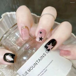 False Nails French Fashion Long Ballerina Full Cover Press On Detachable Star Cat Eye Fake Women Girls