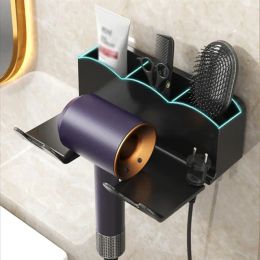 Dryer Hair Dryer Holder Wall Dryer Bracket Straightener Stand Hairdryer Organiser Hair Brush Storage Box Bathroom Accessories
