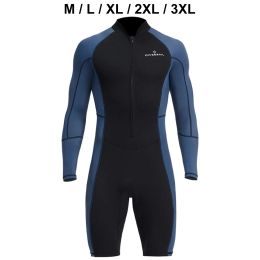 Sweaters Mens Wetsuit for Diving for Swimming for Surfing Surf Suit Full Body Shorty Wetsuit for Men Long Sleeve Front Zip Diving Suits