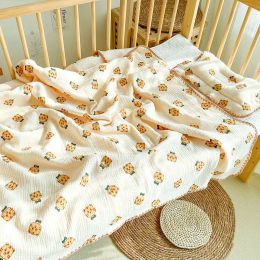 sets Newborn Baby Blanket 4 Layer Muslin Cotton Animal Bear Dots Kids Sleeping Swaddle Wrap Bedding Accessories Baby Quilts 110*135cm