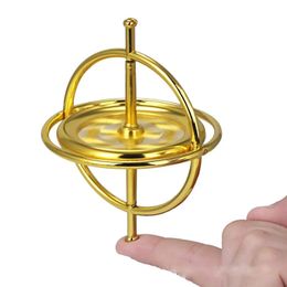 Creative Scientific Educational Metal Finger Gyroscope Gyro Top Pressure Relieve Classic Toy Traditional Learning Toy For Kids 240416