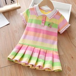 Girl Dresses Spring Summer Unicon Children Dress Turn-Down Collar Kids Clothes Fashion Toddler Baby Girls Clothing