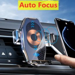 Chargers Car Wireless Charger Auto Focus Magnetic Car Phone Holder Mount Induction Fast Charging Station in Car For iPhone Samsung Xiaomi