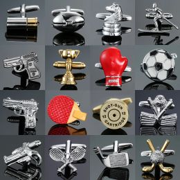 Links XKZM New luxury jewelry brand Cufflinks highgrade Bullet Boxing Gloves Pistol men's shirts Cuff links free shipping