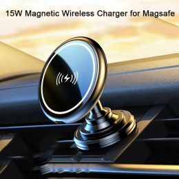 Chargers For MagSafe Magnetic Phones Wireless Charger for iPhone 14 13 12 mini pro max 15W Fast Wireless Charging Car Phone Holder Stand